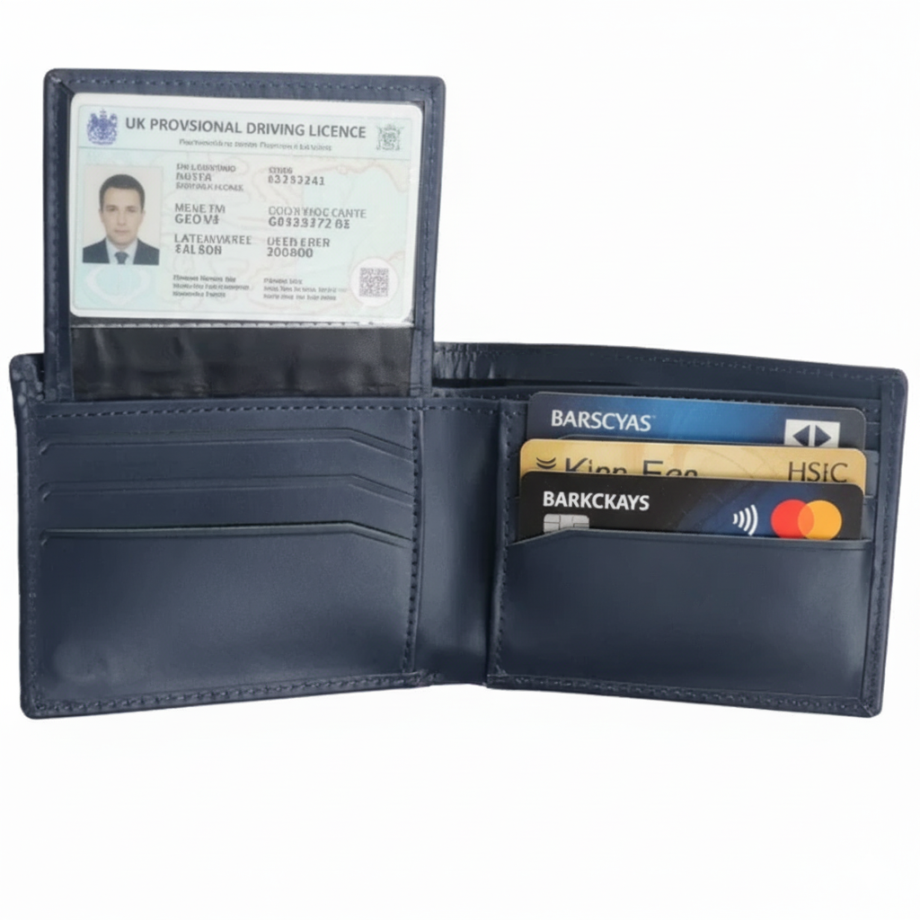 BI-FOLD Genuine Cow Leather Men’s Wallet – Slim and Minimalist