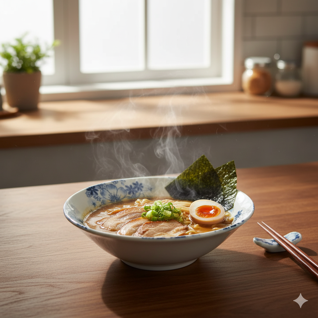 Hand Painted Blue Floral Porcelain Medium Bowl