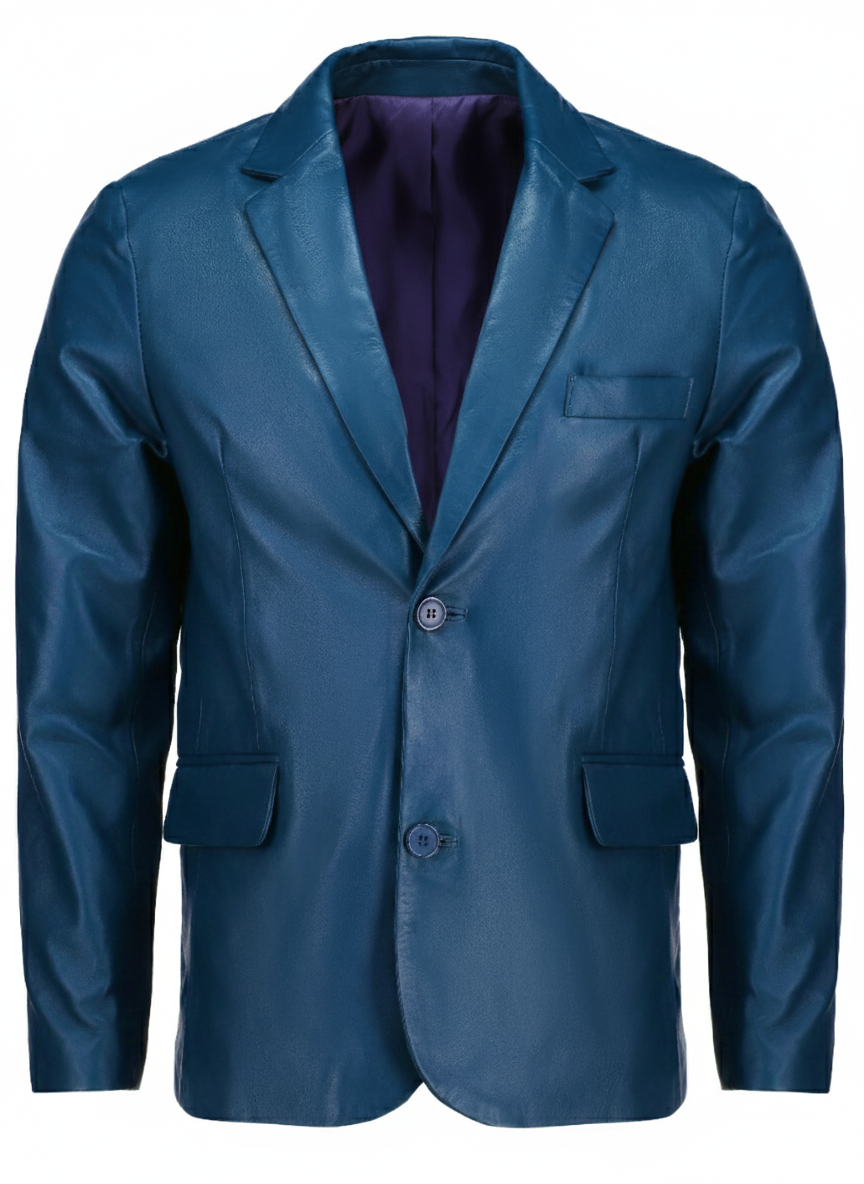 Handmade Coat Casual Leather Blazer Men Leather Coat