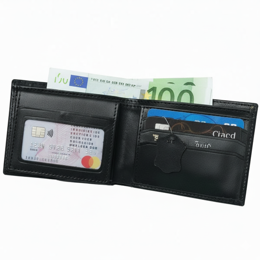 BI-FOLD Genuine Cow Leather Men’s Wallet – Slim and Minimalist