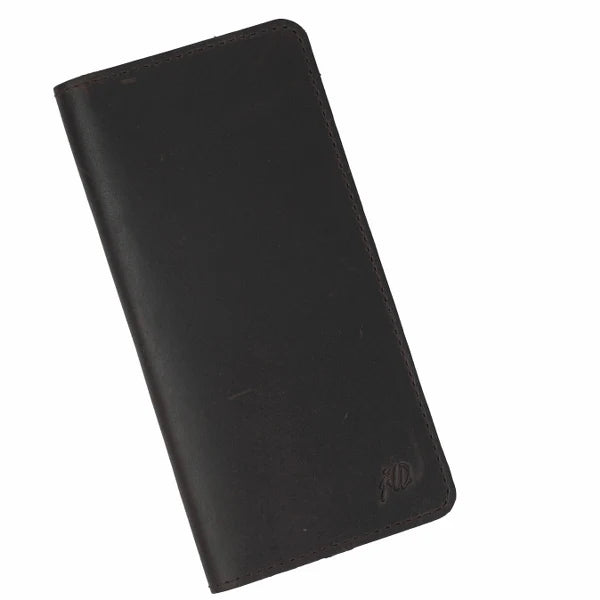 Long Leather Travel Wallet – Brown  Mobile, Credit Card & Passport Holder