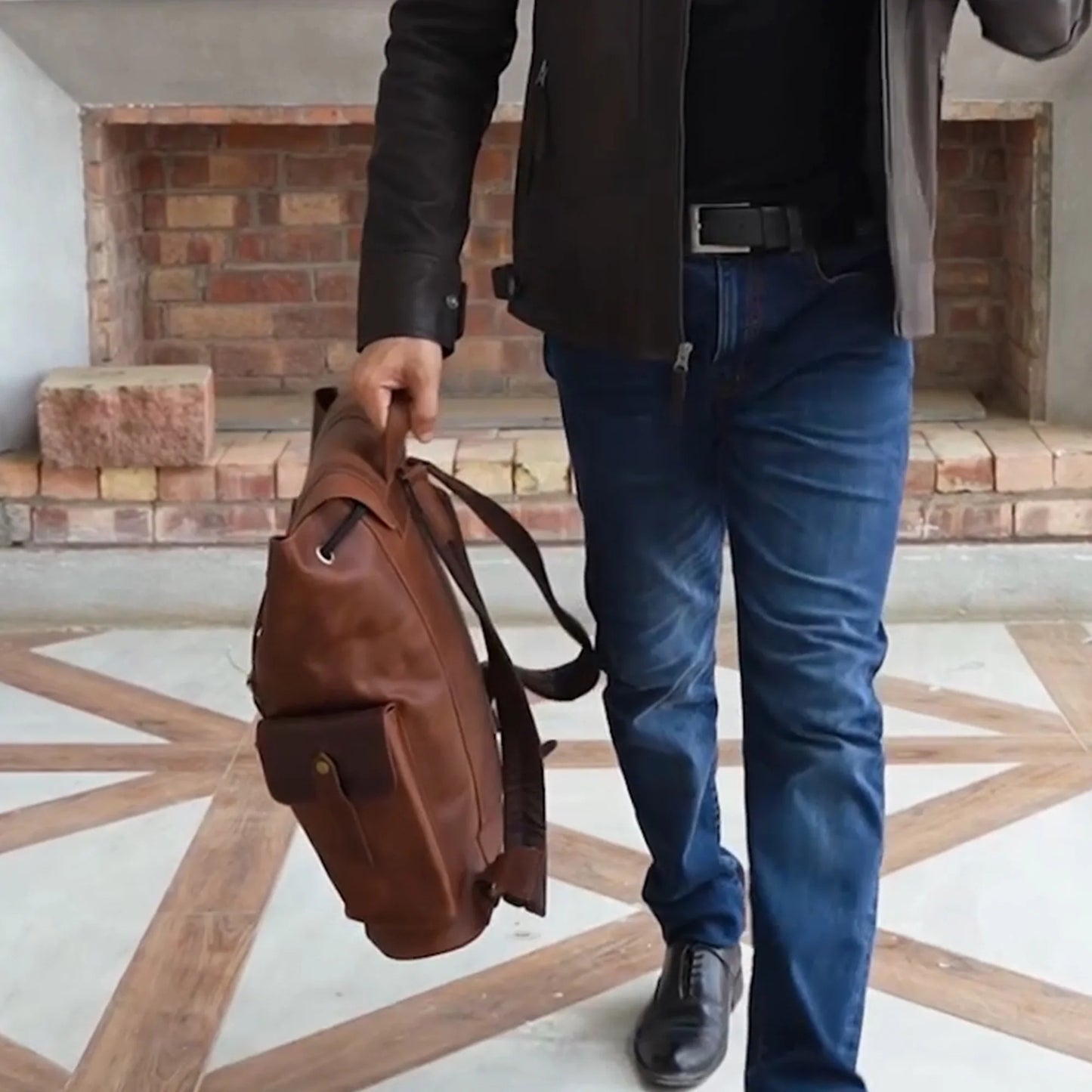 Handmade backpack Leather backpack Shoulder bag unisex backpack Laptop backpack Office Bag