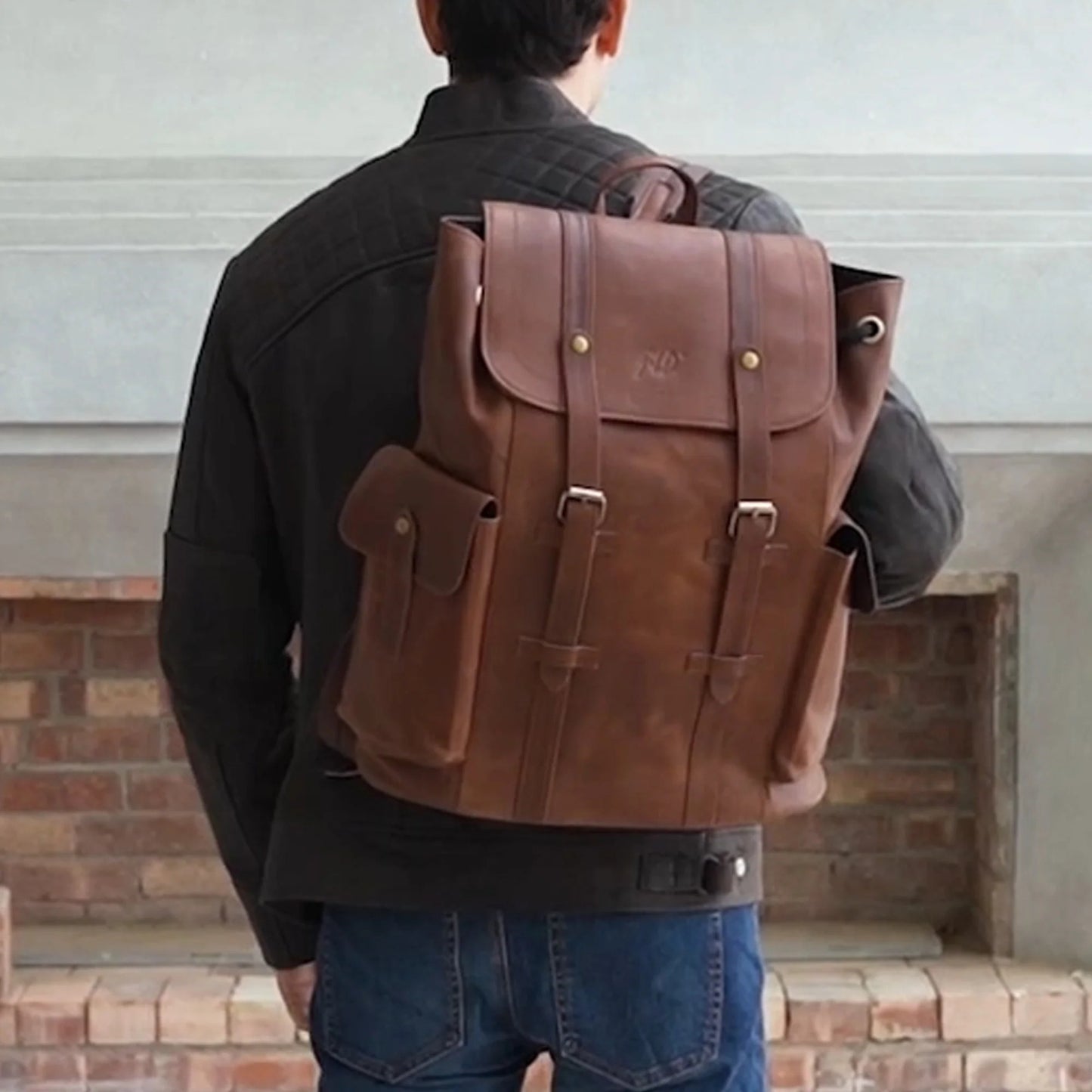Handmade backpack Leather backpack Shoulder bag unisex backpack Laptop backpack Office Bag
