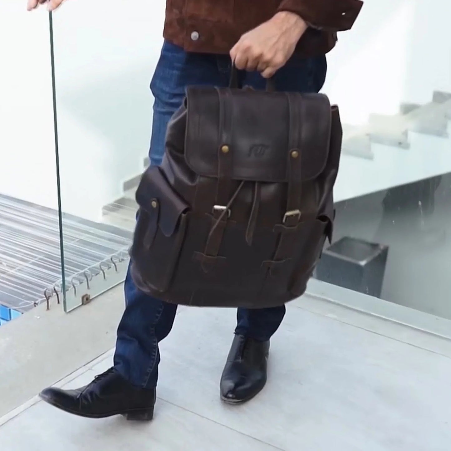 Handmade backpack Leather backpack Shoulder bag unisex backpack Laptop backpack Office Bag