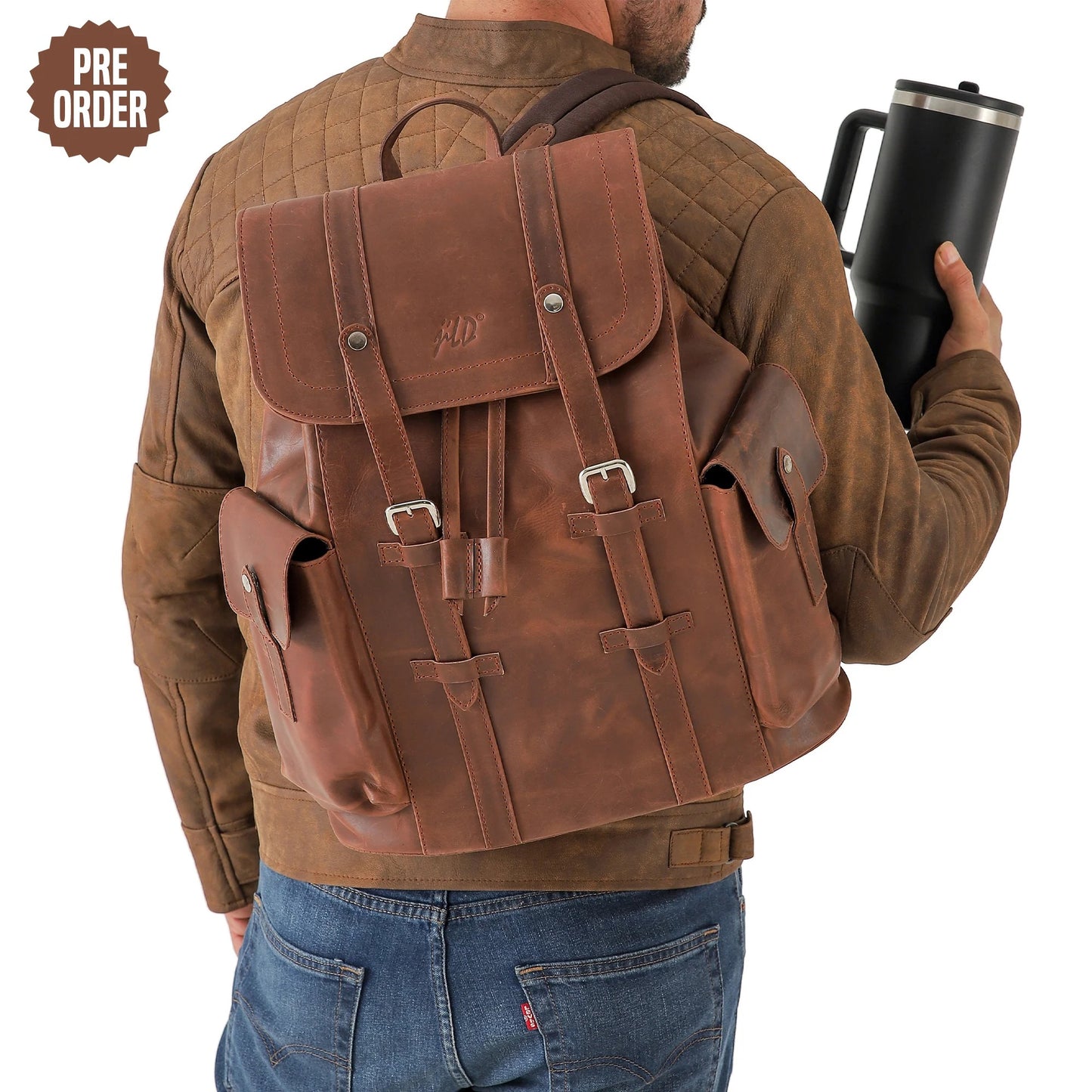 Handmade backpack Leather backpack Shoulder bag unisex backpack Laptop backpack Office Bag