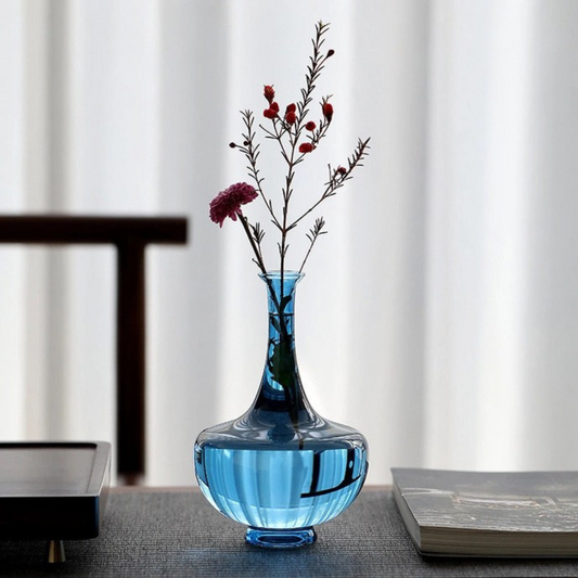 Classic Handmade Blue Glass Vase
