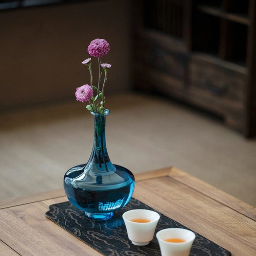 Classic Handmade Blue Glass Vase