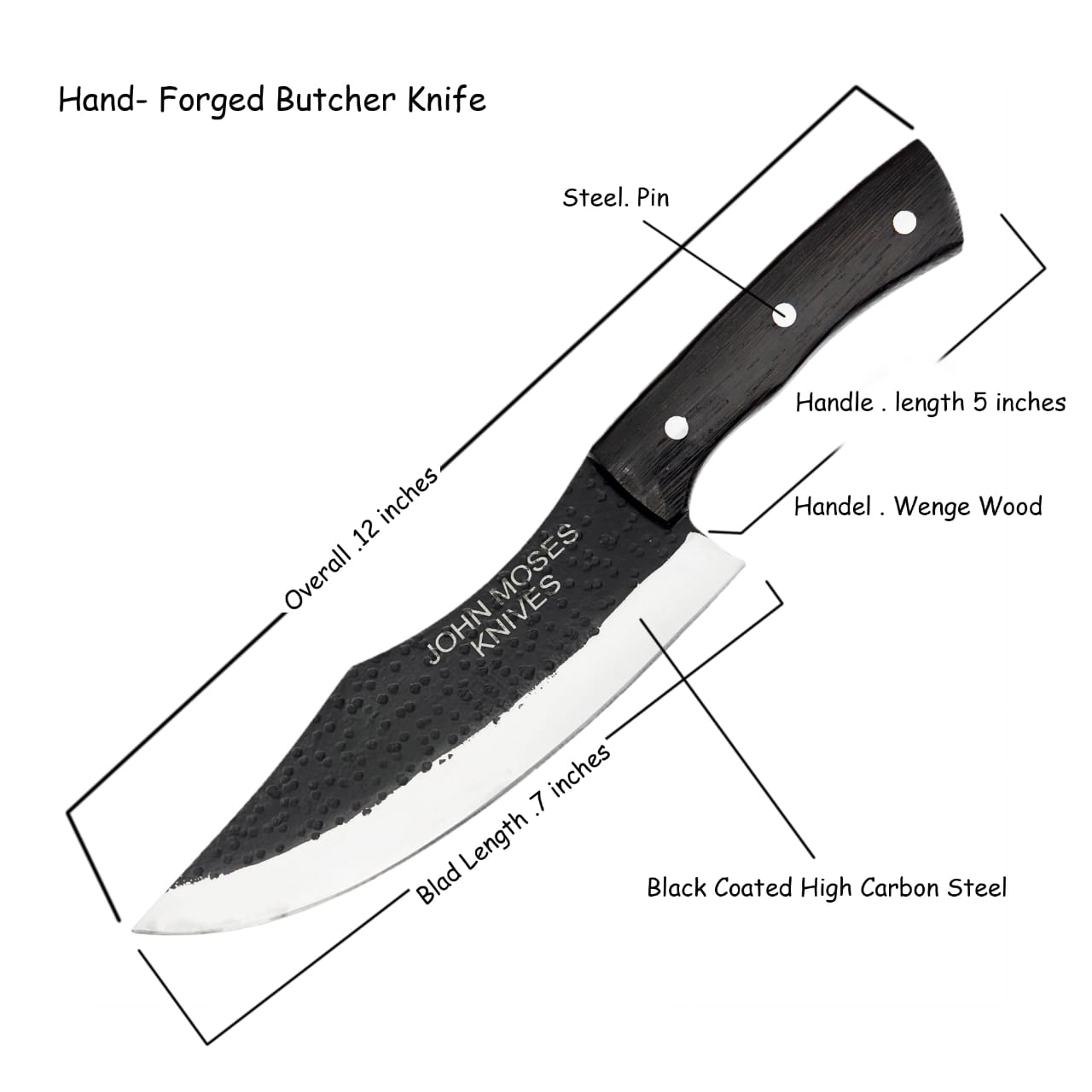 (18+) Hand Forged Butcher Knife