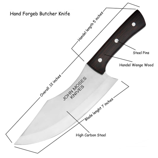(18+) Hand Forged Butcher Knife