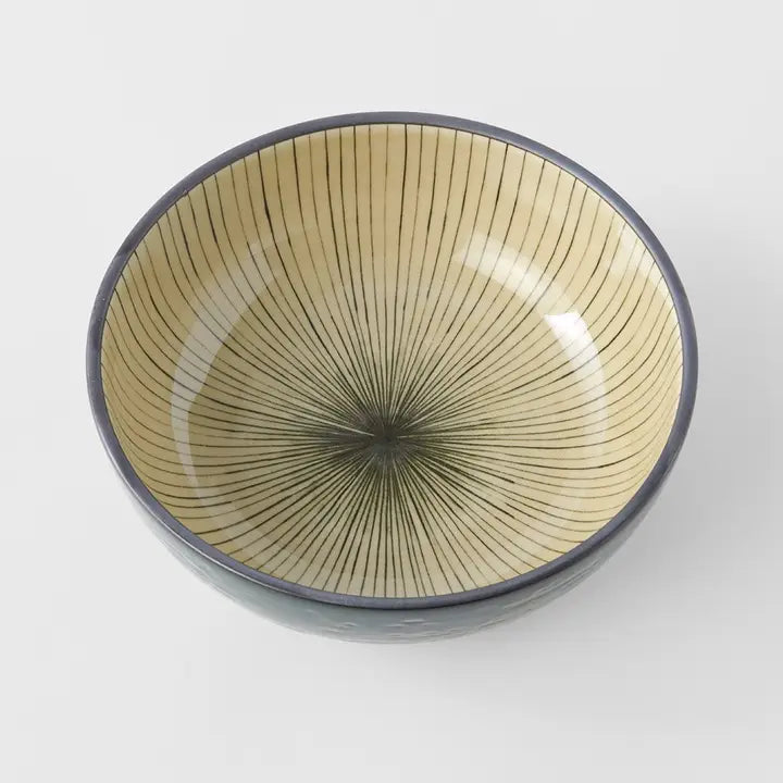 Handmade Dark Green Converging Bowl